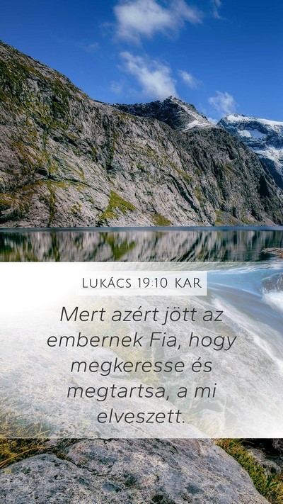 Lukács 19:10 KAR Bible Verse Image