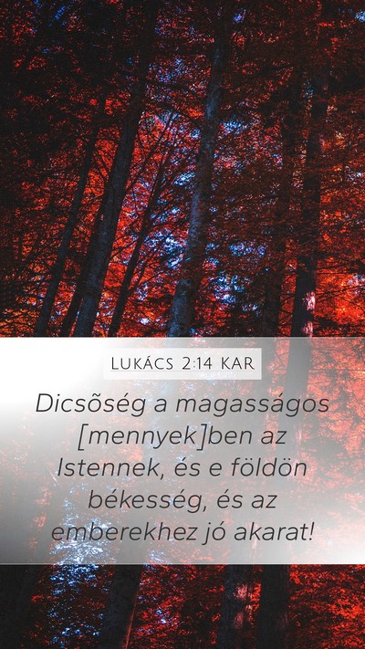 Lukács 2:14 KAR Bible Verse Image
