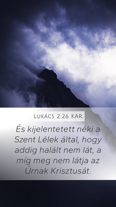 Lukács 2:26 KAR Bible Verse Image