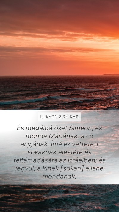 Lukács 2:34 KAR Bible Verse Image