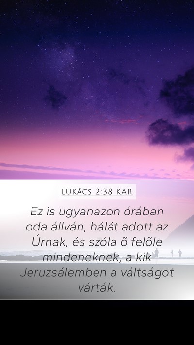 Lukács 2:38 KAR Bible Verse Image