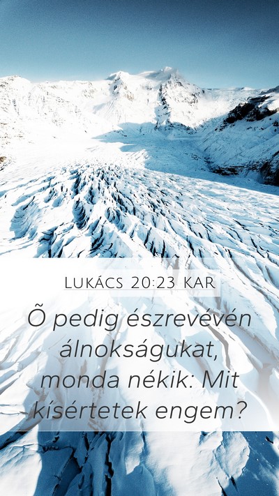 Lukács 20:23 KAR Bible Verse Image
