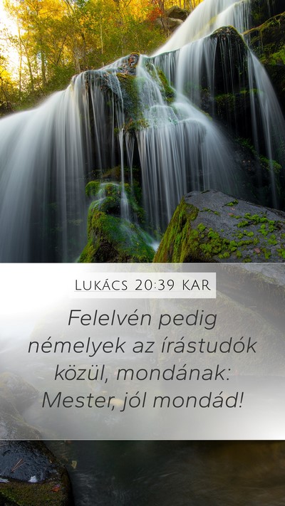 Lukács 20:39 KAR Bible Verse Image