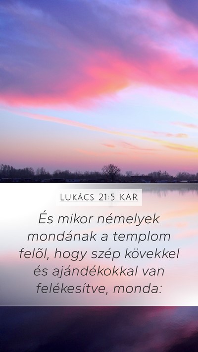 Lukács 21:5 KAR Bible Verse Image