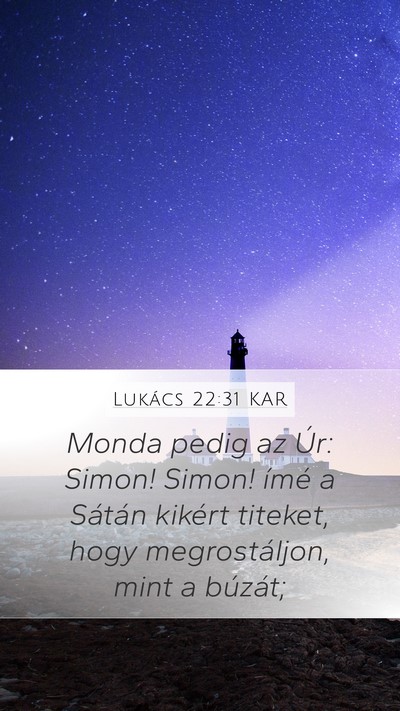 Lukács 22:31 KAR Bible Verse Image