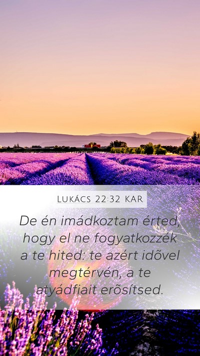 Lukács 22:32 KAR Bible Verse Image