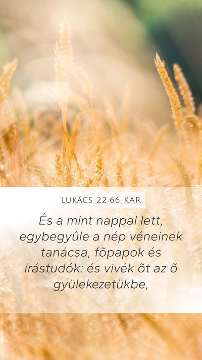 Lukács 22:66 KAR Bible Verse Image