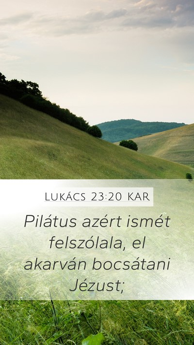 Lukács 23:20 KAR Bible Verse Image