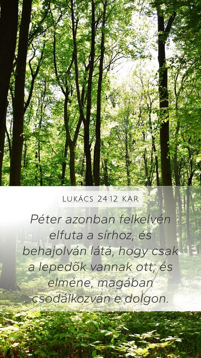 Lukács 24:12 KAR Bible Verse Image