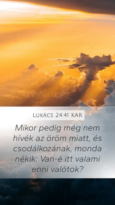 Lukács 24:41 KAR Bible Verse Image