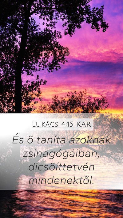 Lukács 4:15 KAR Bible Verse Image