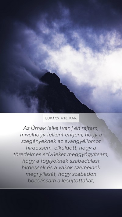 Lukács 4:18 KAR Bible Verse Image