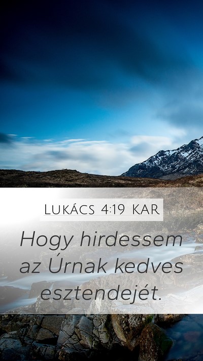 Lukács 4:19 KAR Bible Verse Image