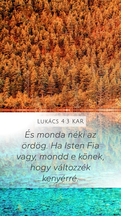 Lukács 4:3 KAR Bible Verse Image