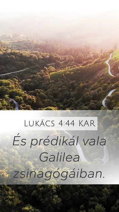 Lukács 4:44 KAR Bible Verse Image