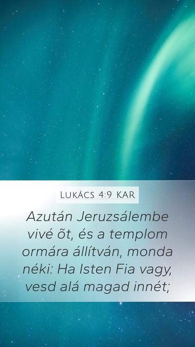 Lukács 4:9 KAR Bible Verse Image