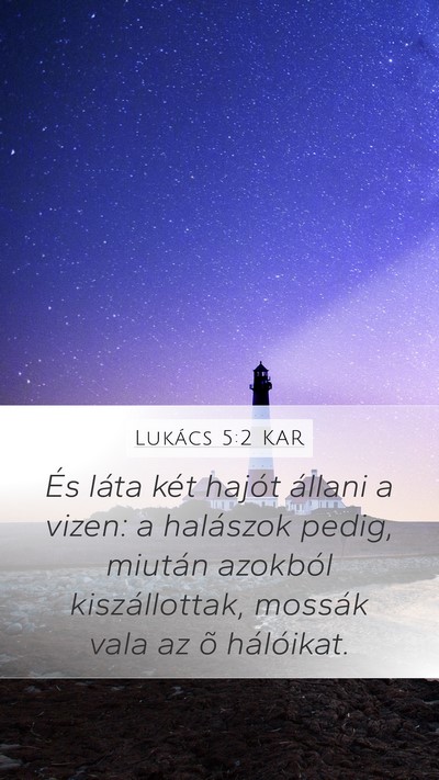 Lukács 5:2 KAR Bible Verse Image