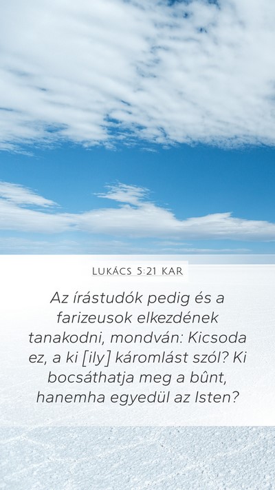 Lukács 5:21 KAR Bible Verse Image