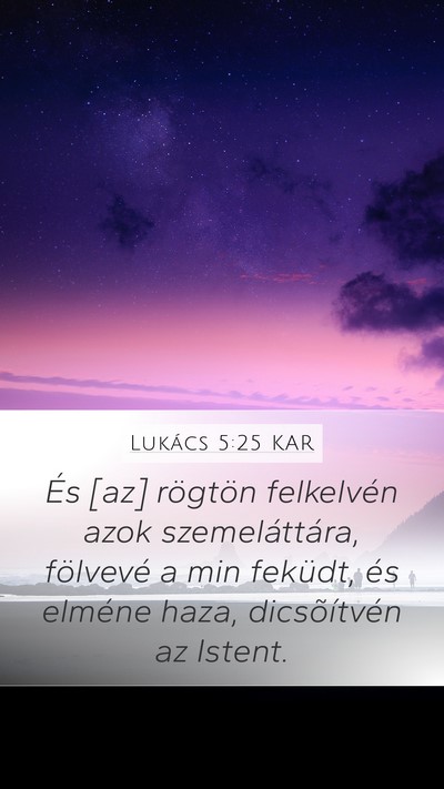 Lukács 5:25 KAR Bible Verse Image