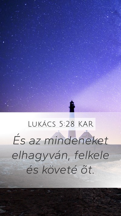 Lukács 5:28 KAR Bible Verse Image