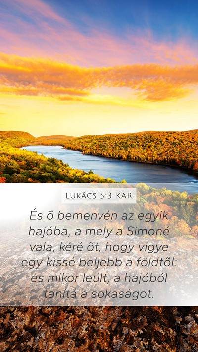 Lukács 5:3 KAR Bible Verse Image