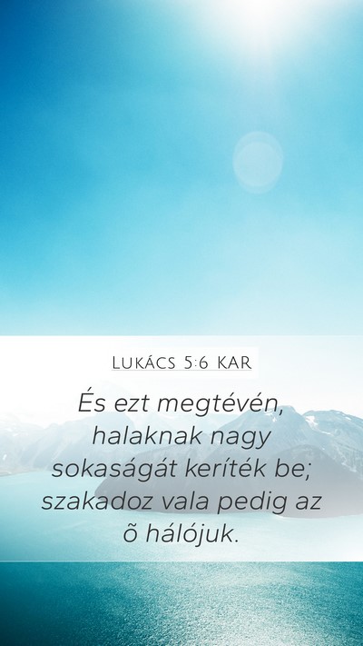 Lukács 5:6 KAR Bible Verse Image