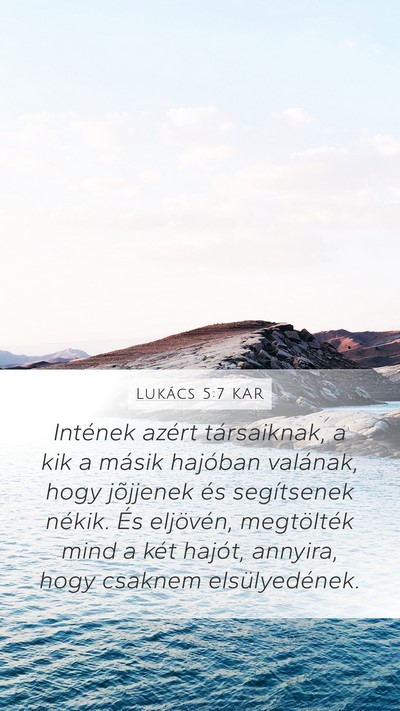 Lukács 5:7 KAR Bible Verse Image