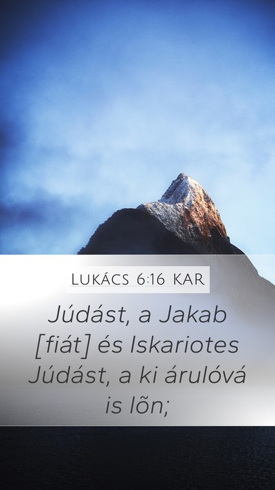 Lukács 6:16 KAR Bible Verse Image