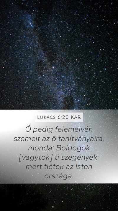 Lukács 6:20 KAR Bible Verse Image