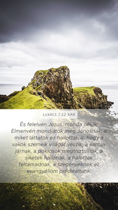 Lukács 7:22 KAR Bible Verse Image