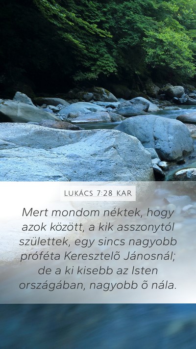 Lukács 7:28 KAR Bible Verse Image