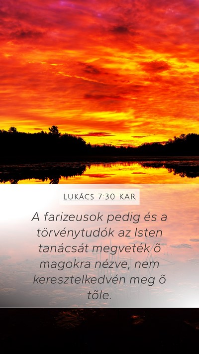 Lukács 7:30 KAR Bible Verse Image