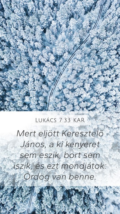 Lukács 7:33 KAR Bible Verse Image