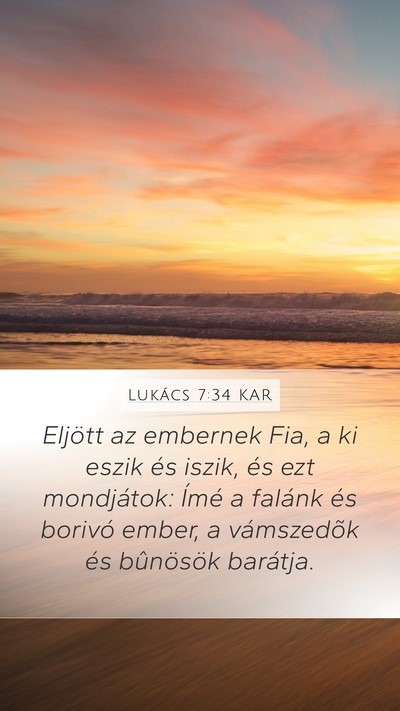 Lukács 7:34 KAR Bible Verse Image