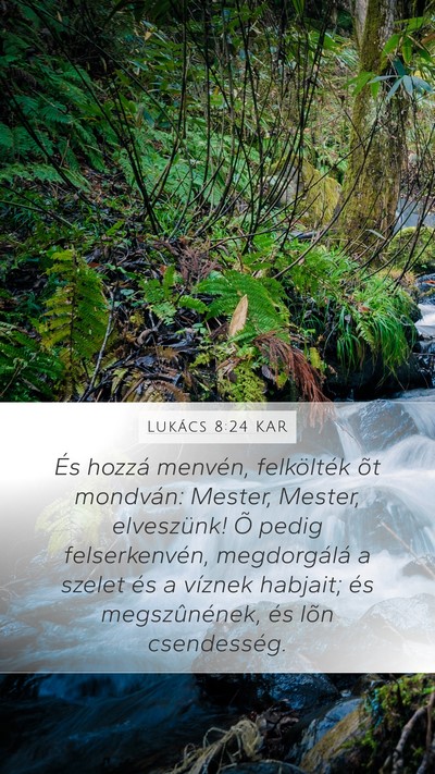 Lukács 8:24 KAR Bible Verse Image