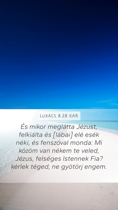 Lukács 8:28 KAR Bible Verse Image