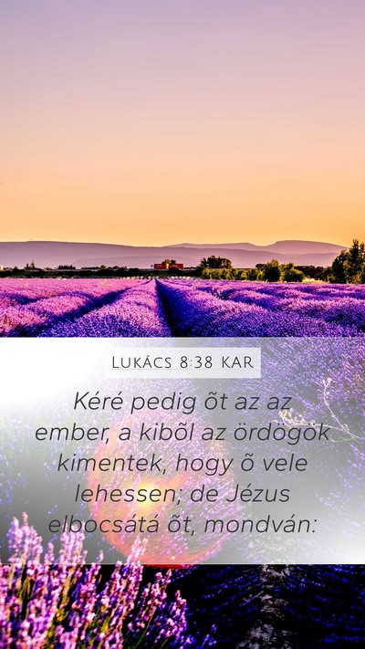 Lukács 8:38 KAR Bible Verse Image