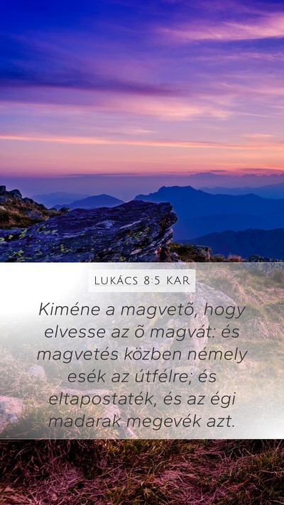 Lukács 8:5 KAR Bible Verse Image