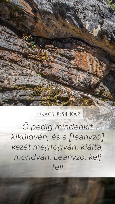 Lukács 8:54 KAR Bible Verse Image