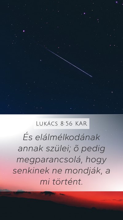 Lukács 8:56 KAR Bible Verse Image