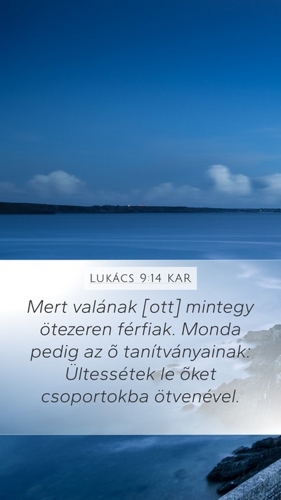 Lukács 9:14 KAR Bible Verse Image
