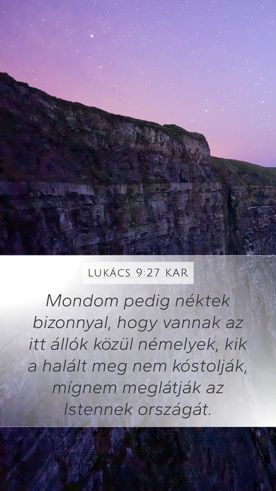 Lukács 9:27 KAR Bible Verse Image