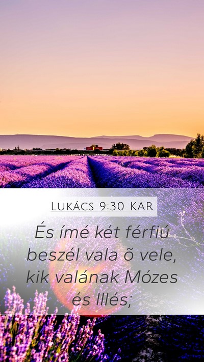Lukács 9:30 KAR Bible Verse Image