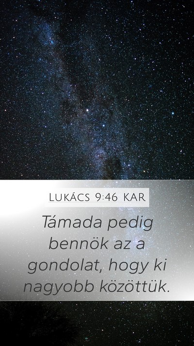 Lukács 9:46 KAR Bible Verse Image