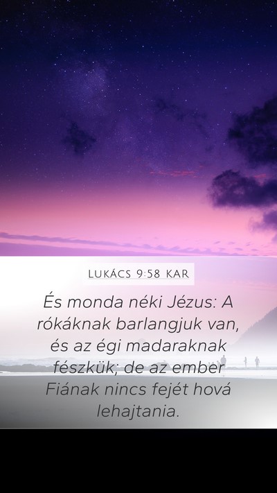 Lukács 9:58 KAR Bible Verse Image