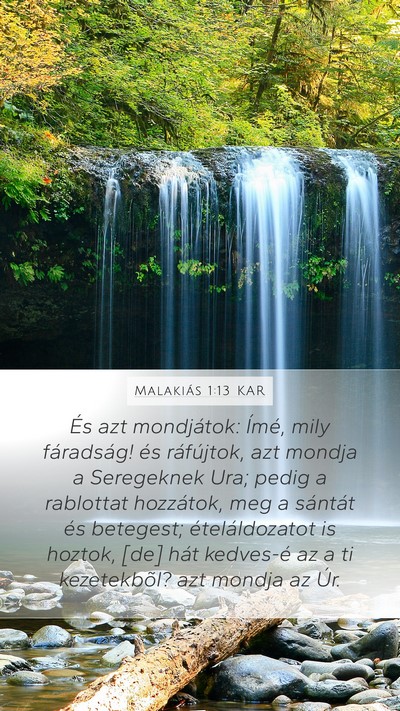 Malakiás 1:13 KAR Bible Verse Image