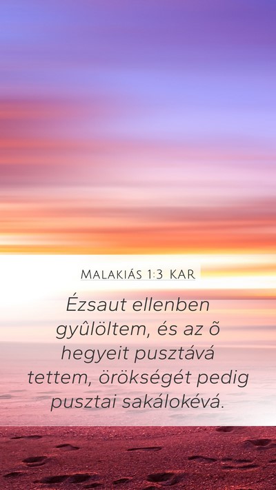 Malakiás 1:3 KAR Bible Verse Image