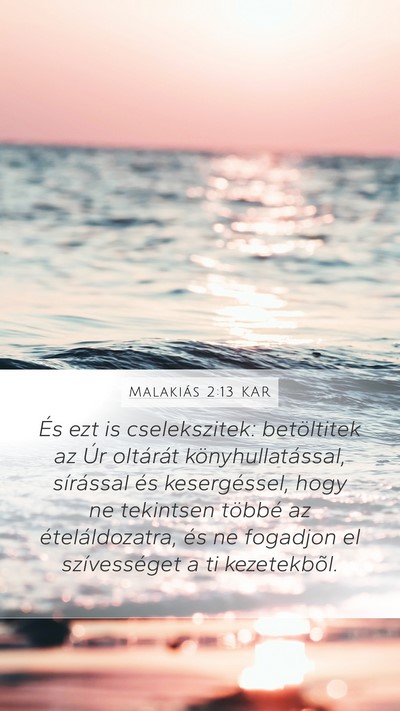 Malakiás 2:13 KAR Bible Verse Image