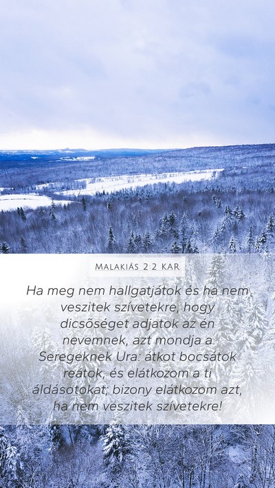 Malakiás 2:2 KAR Bible Verse Image