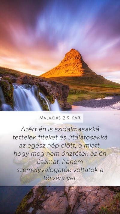 Malakiás 2:9 KAR Bible Verse Image